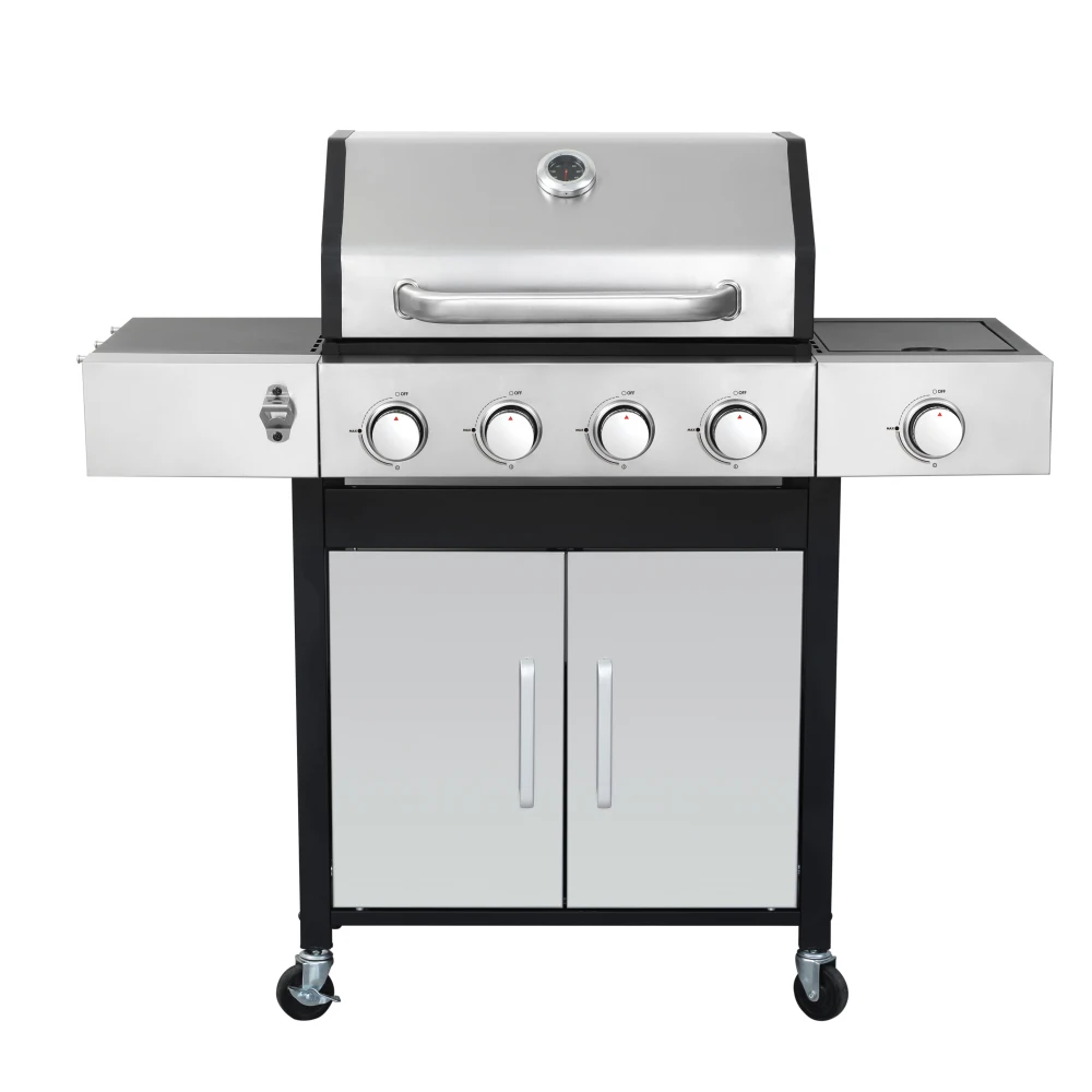 4-Burner Propane Gas BBQ Grill with Side Burner - Image 5