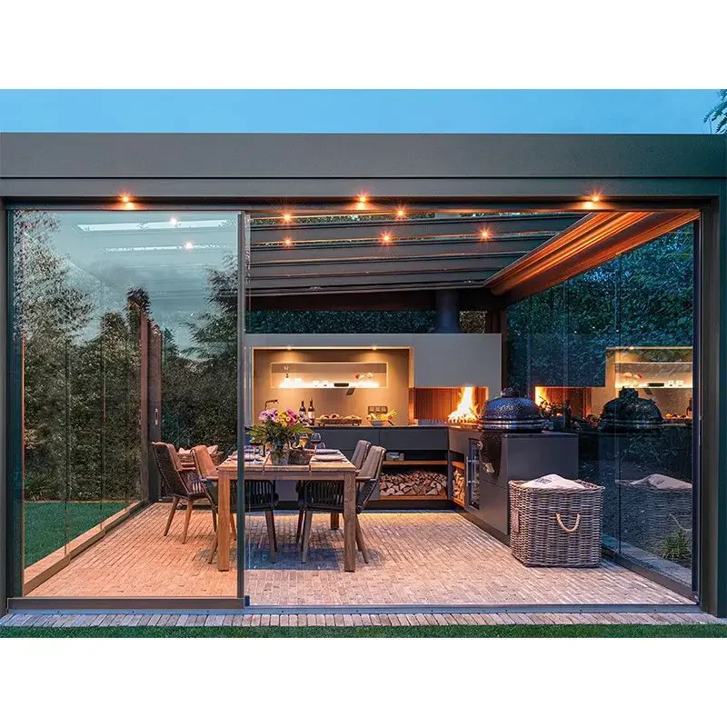 BBQ island outdoor kitchen grill with fridge outdoor grill kitchen pergola outdoor - Image 5