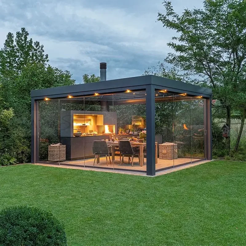 BBQ island outdoor kitchen grill with fridge outdoor grill kitchen pergola outdoor - Image 6