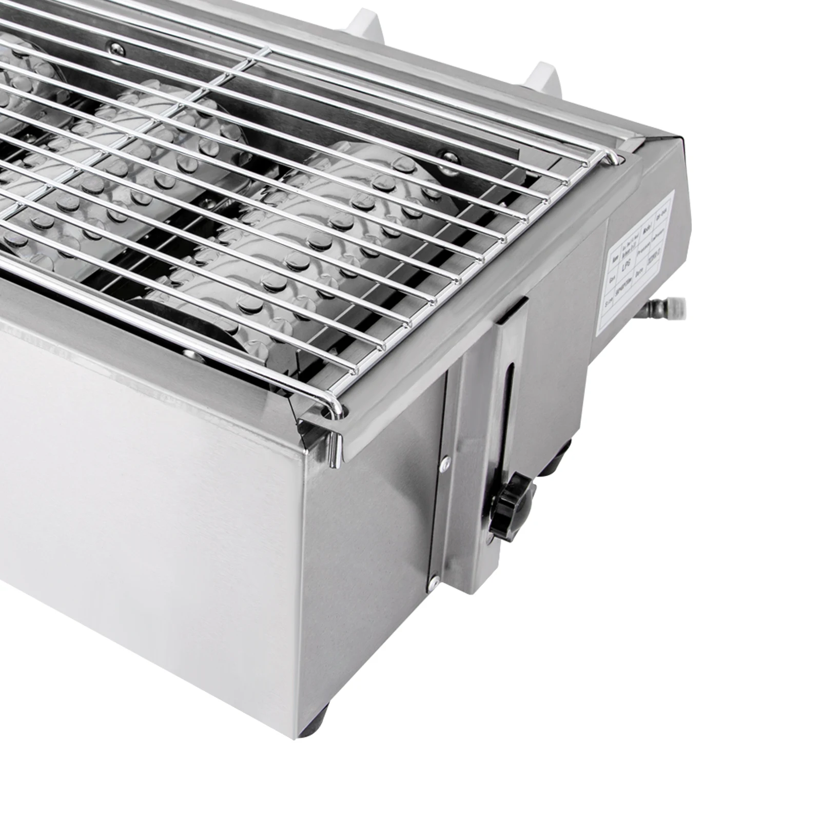 Height Adjustable Stainless Steel Smokeless Grill with 4 Individual Burners - Image 6