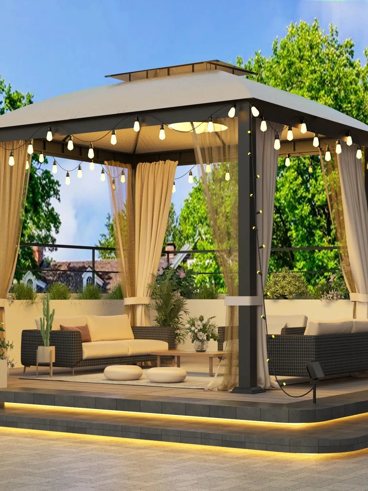 10x12 Softtop Metal Grill Gazebo with Mosquito Net - Image 5