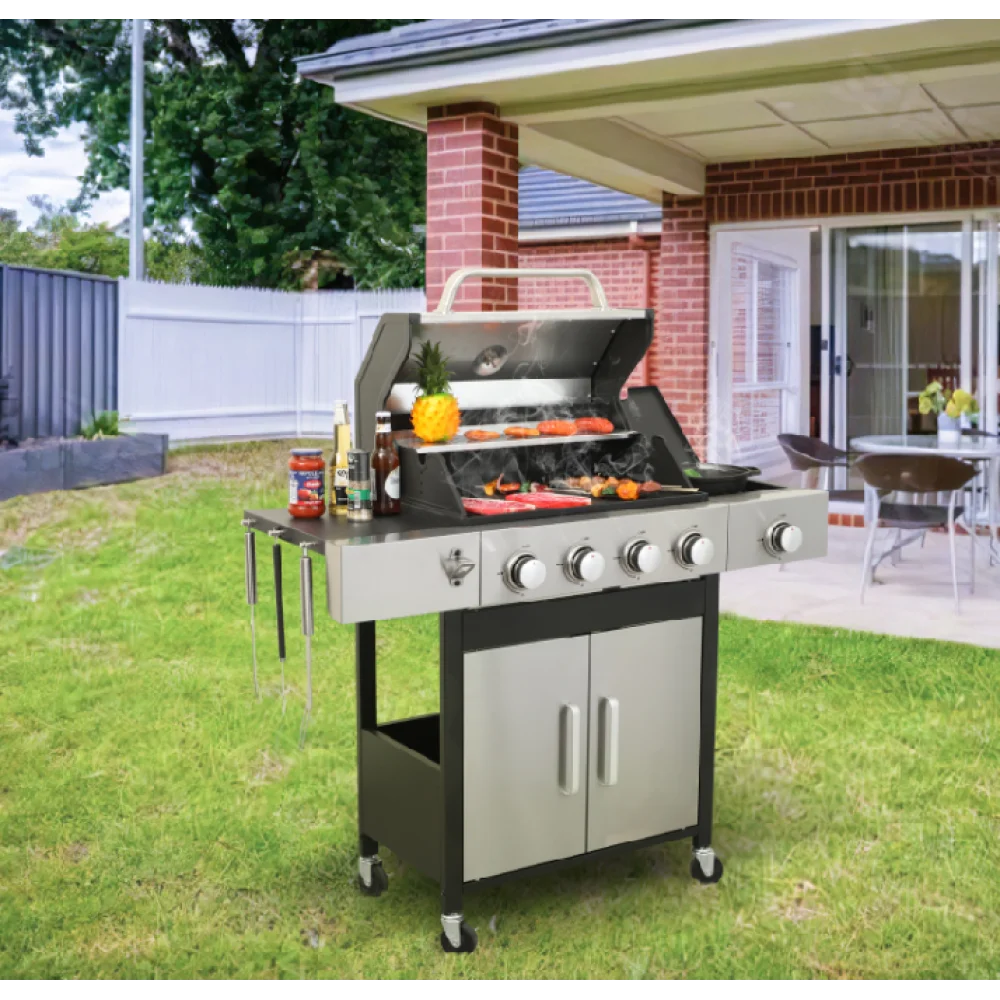 4-Burner Propane Gas BBQ Grill with Side Burner - Image 7
