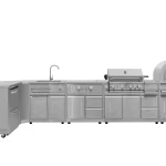 Outdoor Grill BBQ Kitchen gas propane built bbq outside bar island barbecue Grill Island